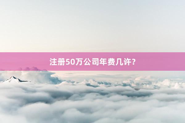 注册50万公司年费几许？